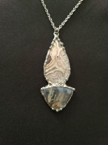 Crazy Lace Agate with Moss Agate Necklace