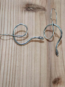 Handmade Silver Swirl Wire Earrings