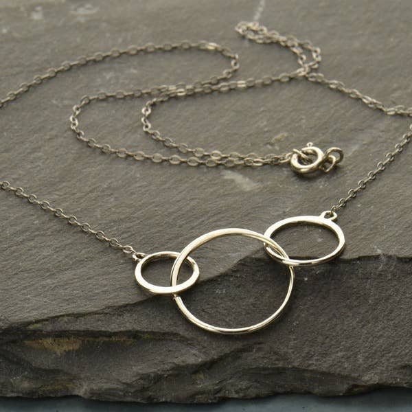 Sterling Silver Necklace with Three Circles