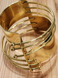 Wired Solid Brass Bangle